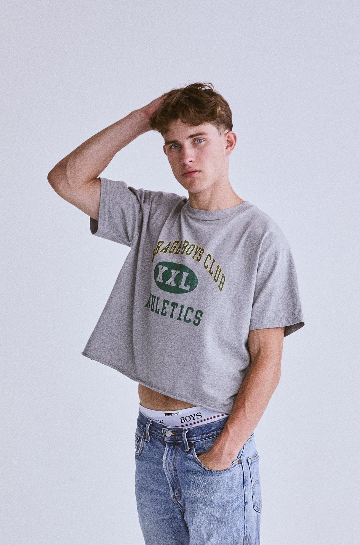 XXL Cropped Tee | Grey
