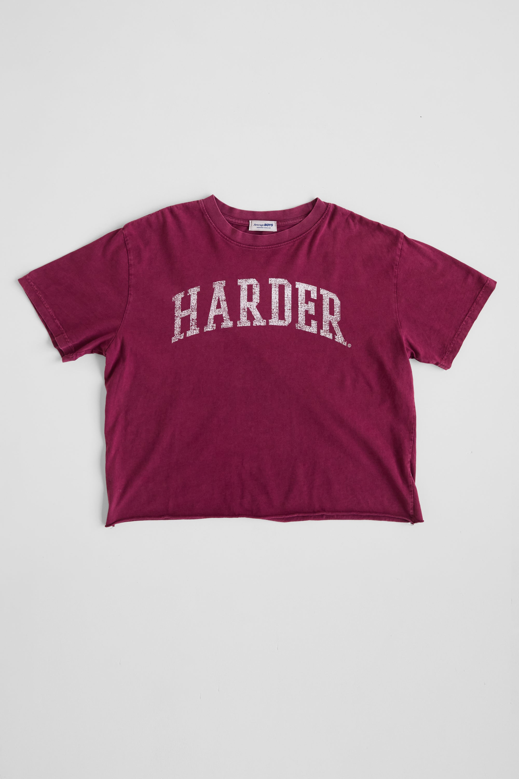 Harder Cropped Tee | Burgundy