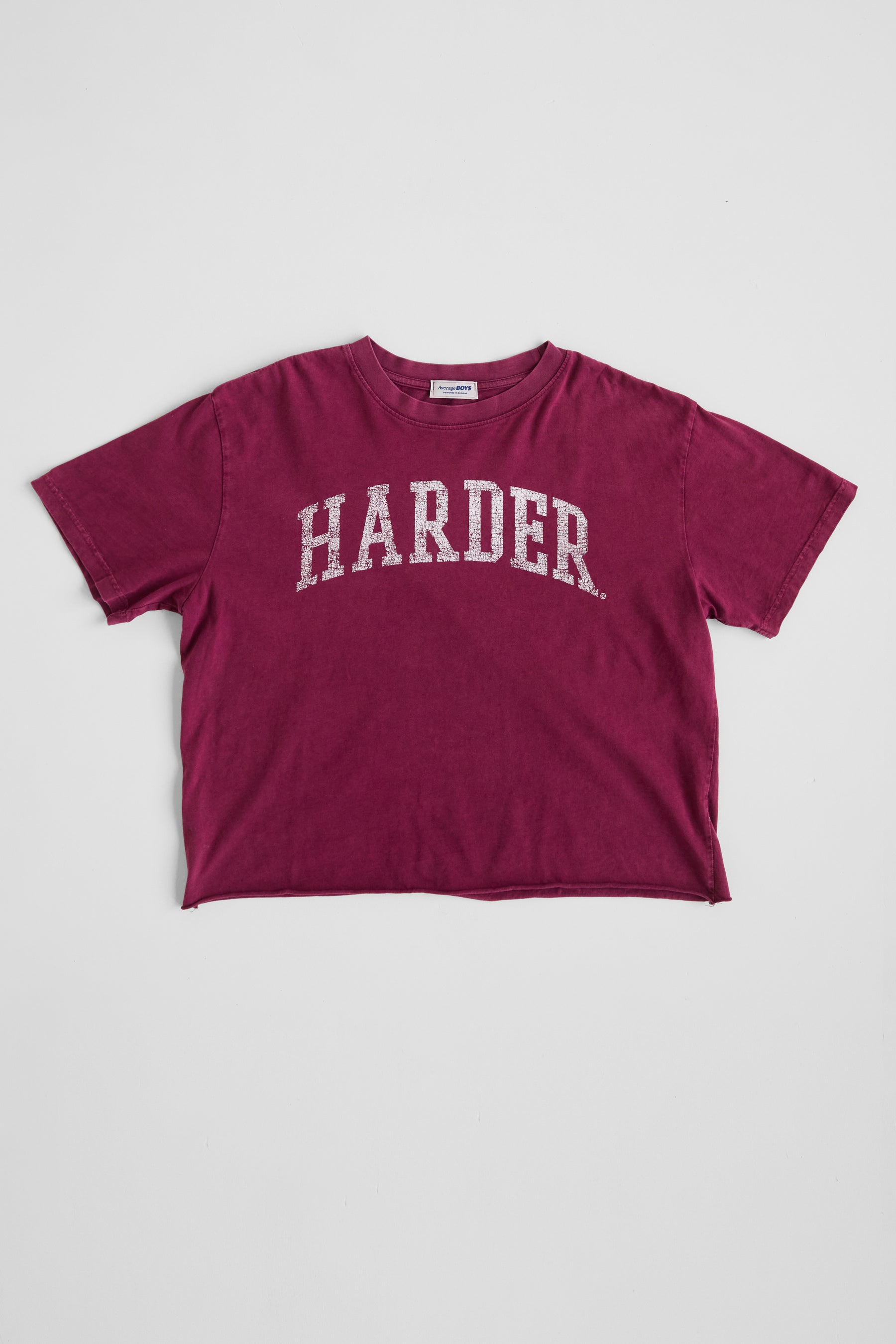 Harder Cropped Tee | Burgundy