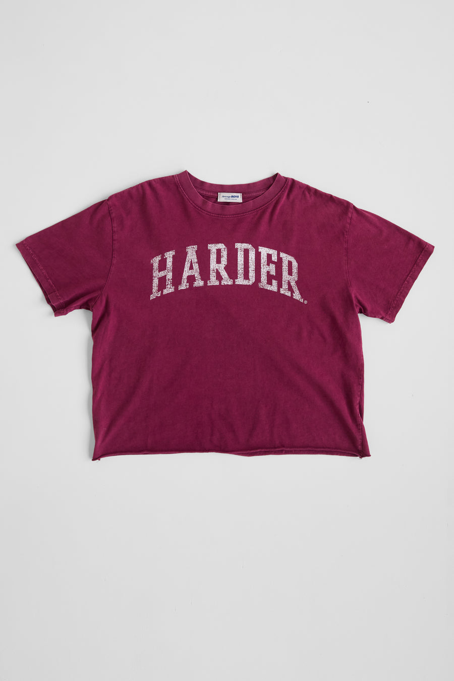 Harder Cropped Tee | Burgundy