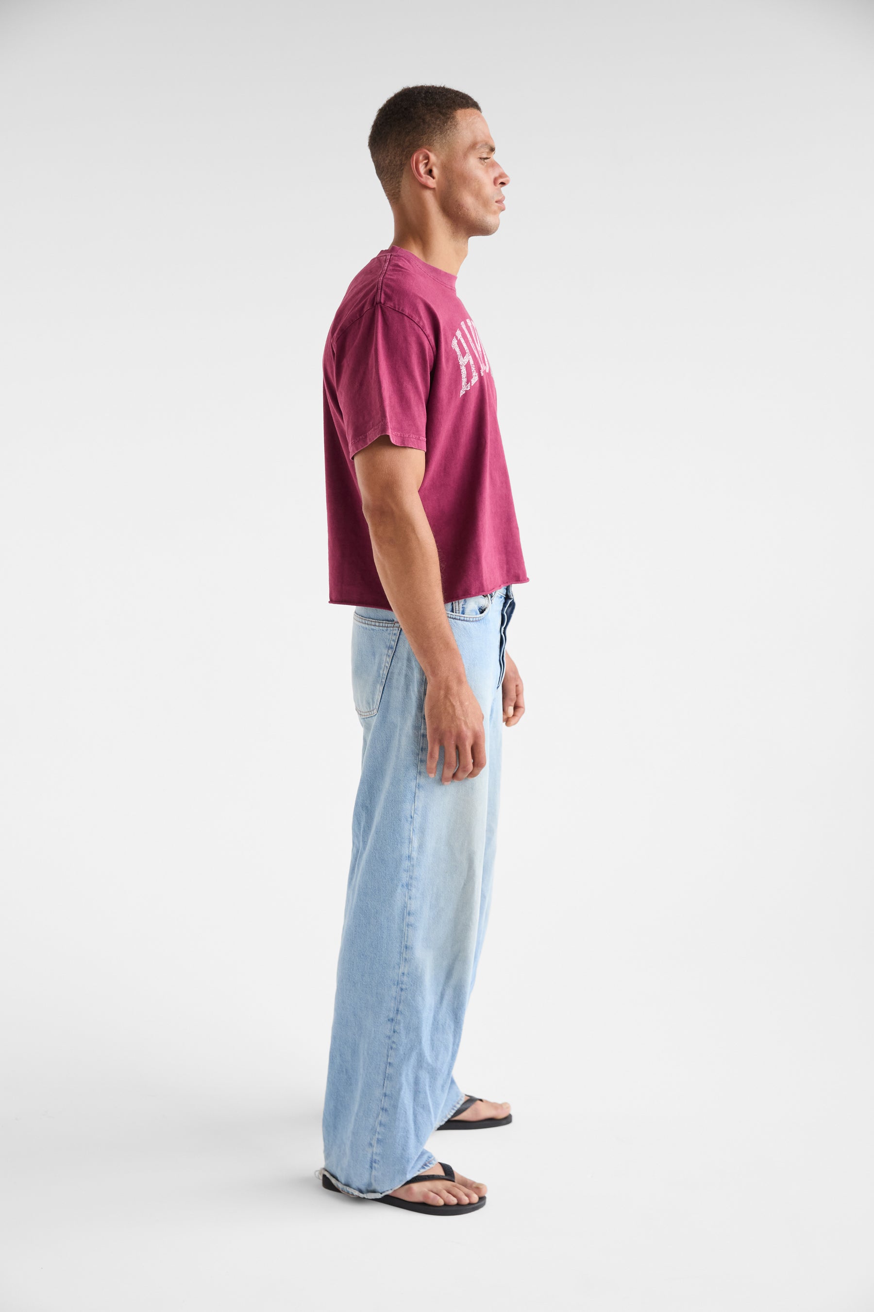 Harder Cropped Tee | Burgundy