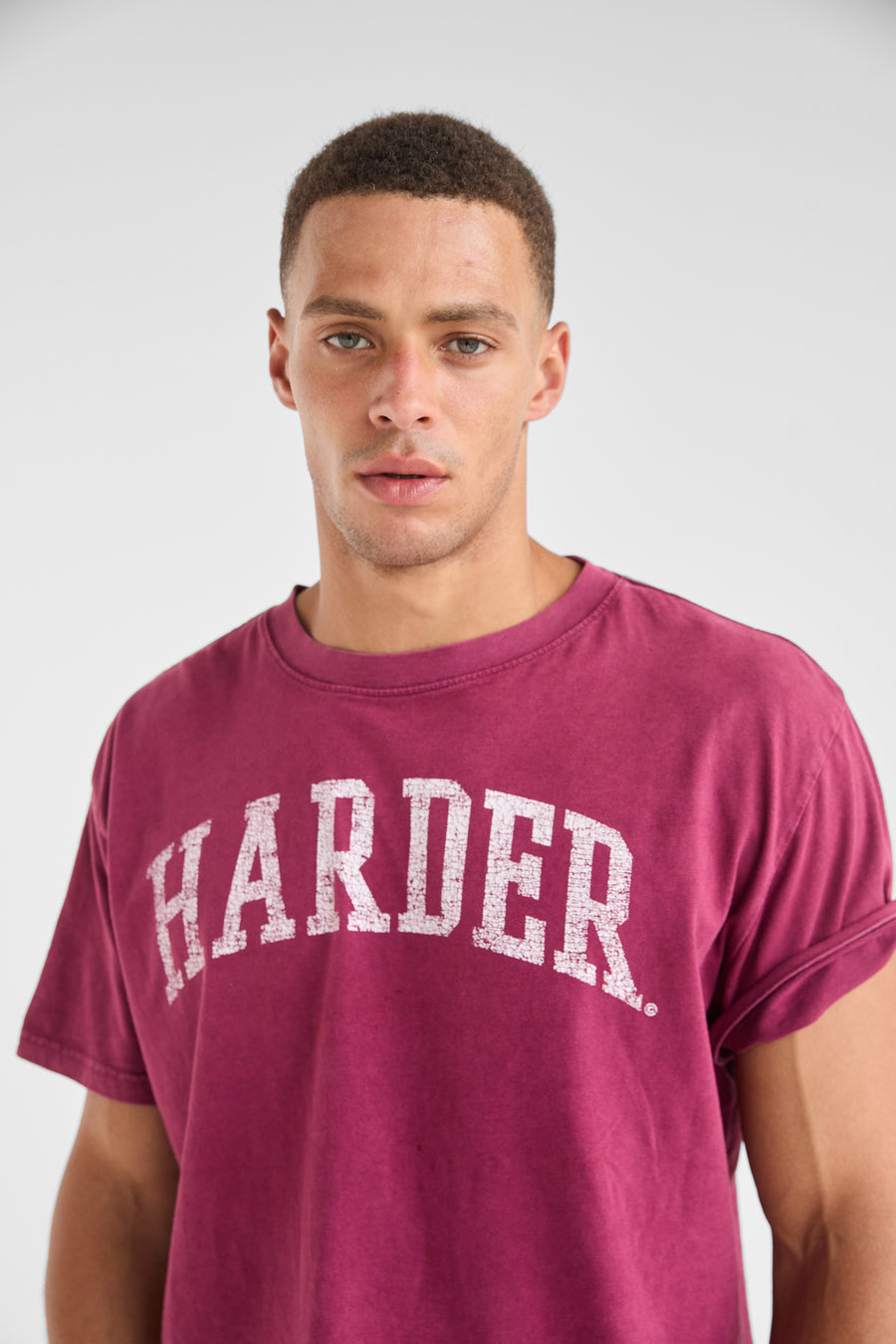 Harder Cropped Tee | Burgundy