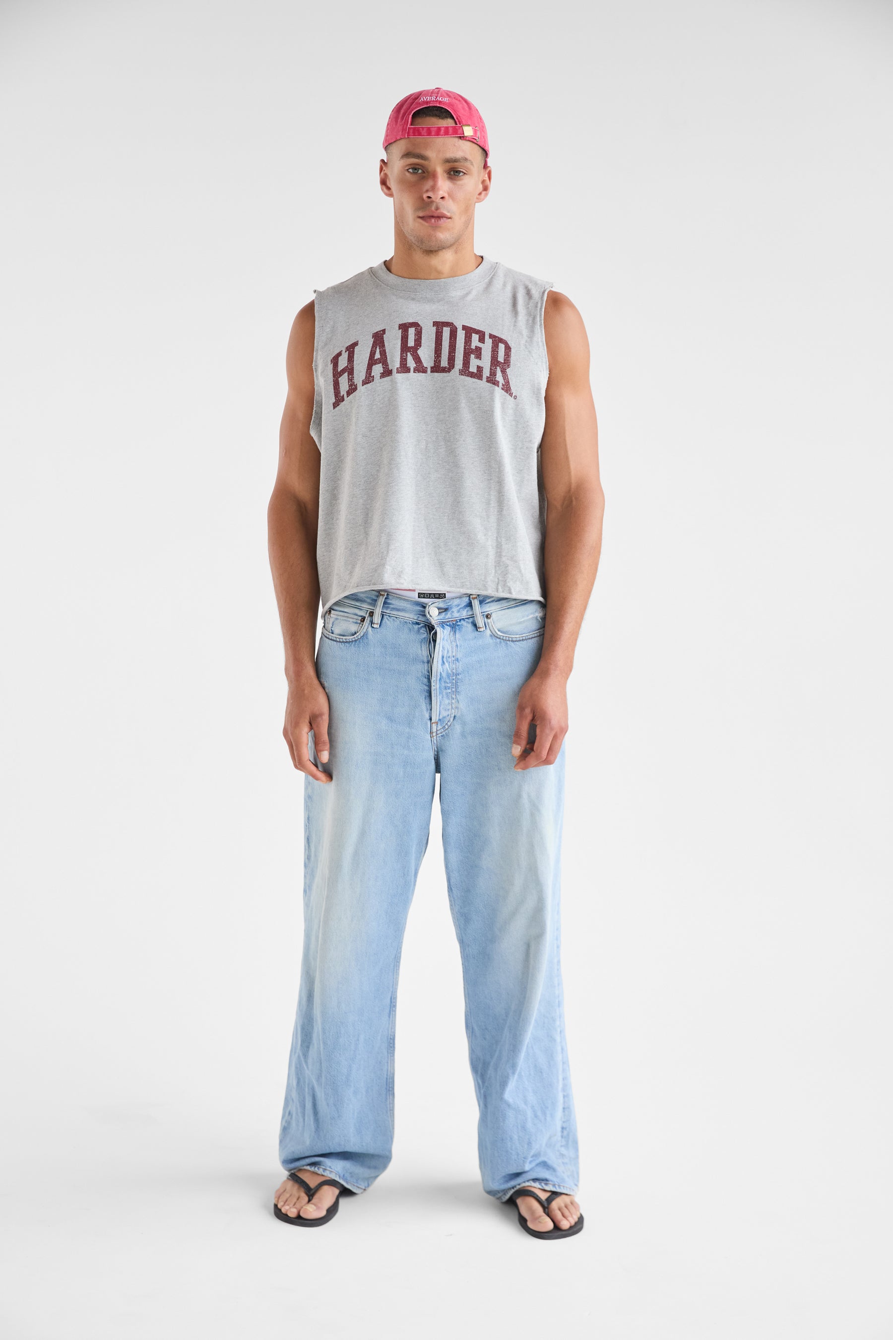 Harder Cropped Tank | Grey