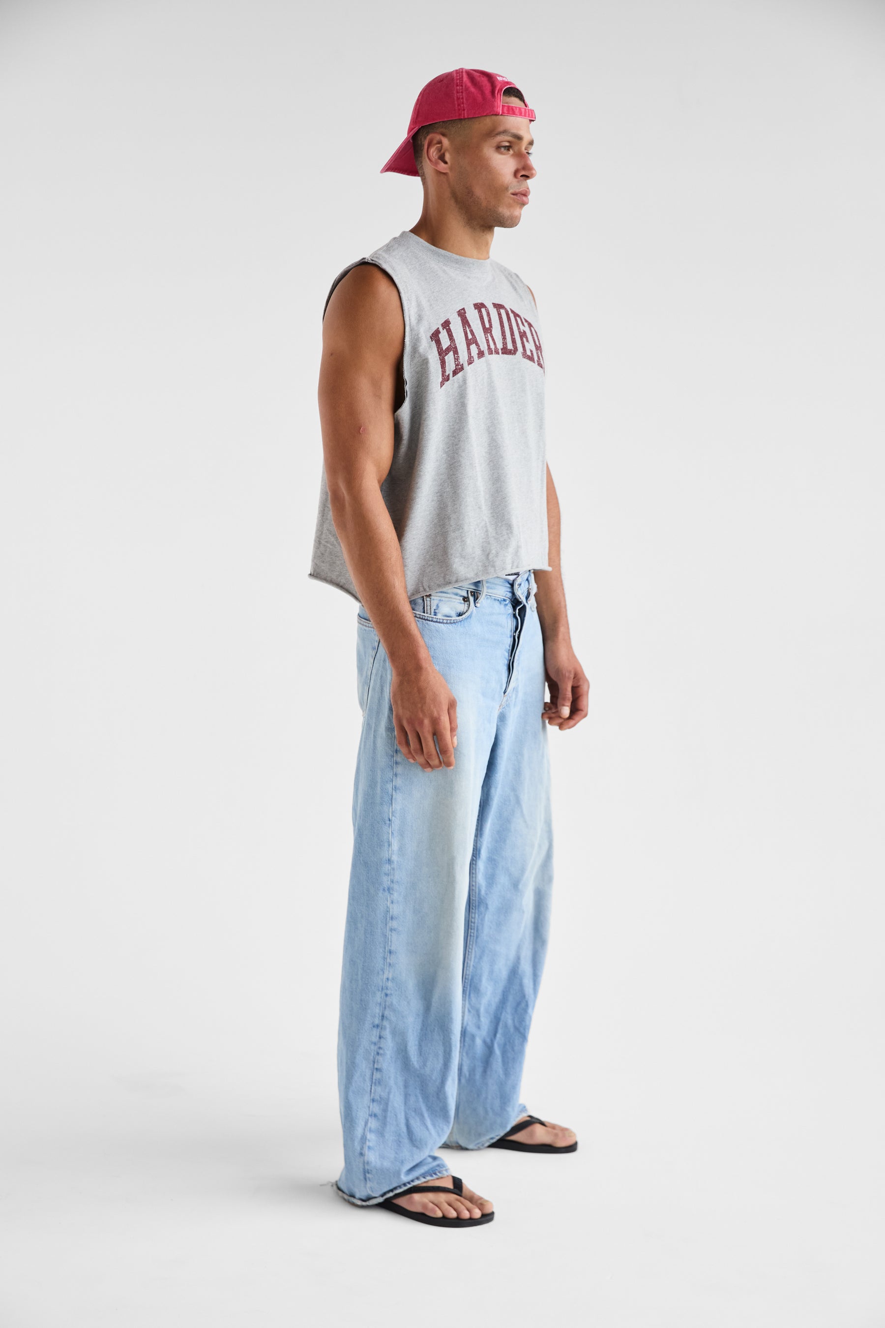 Harder Cropped Tank | Grey
