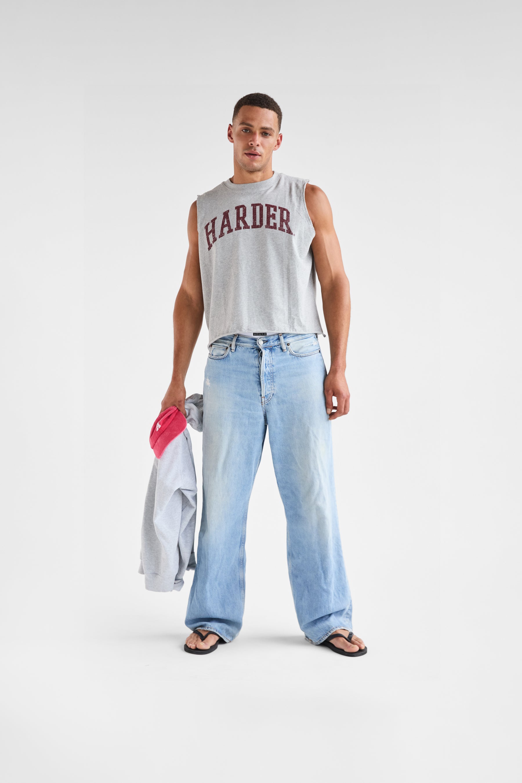 Harder Cropped Tank | Grey