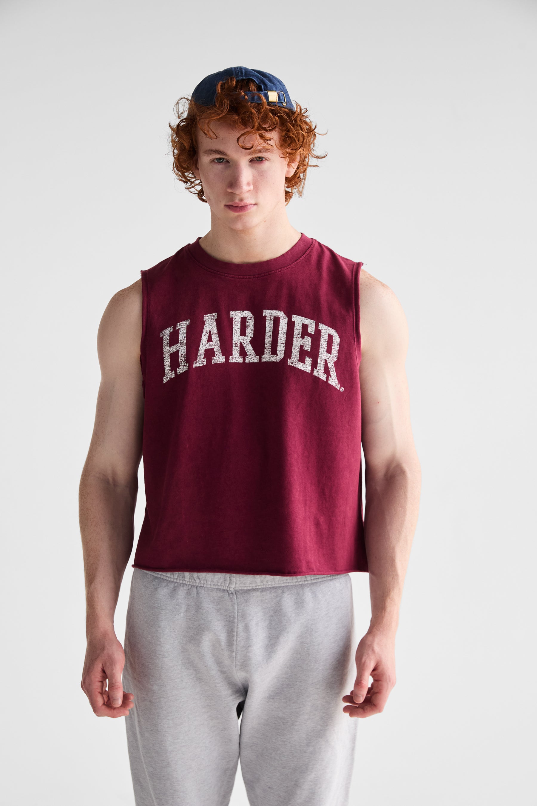 Harder Cropped Tank | Burgundy