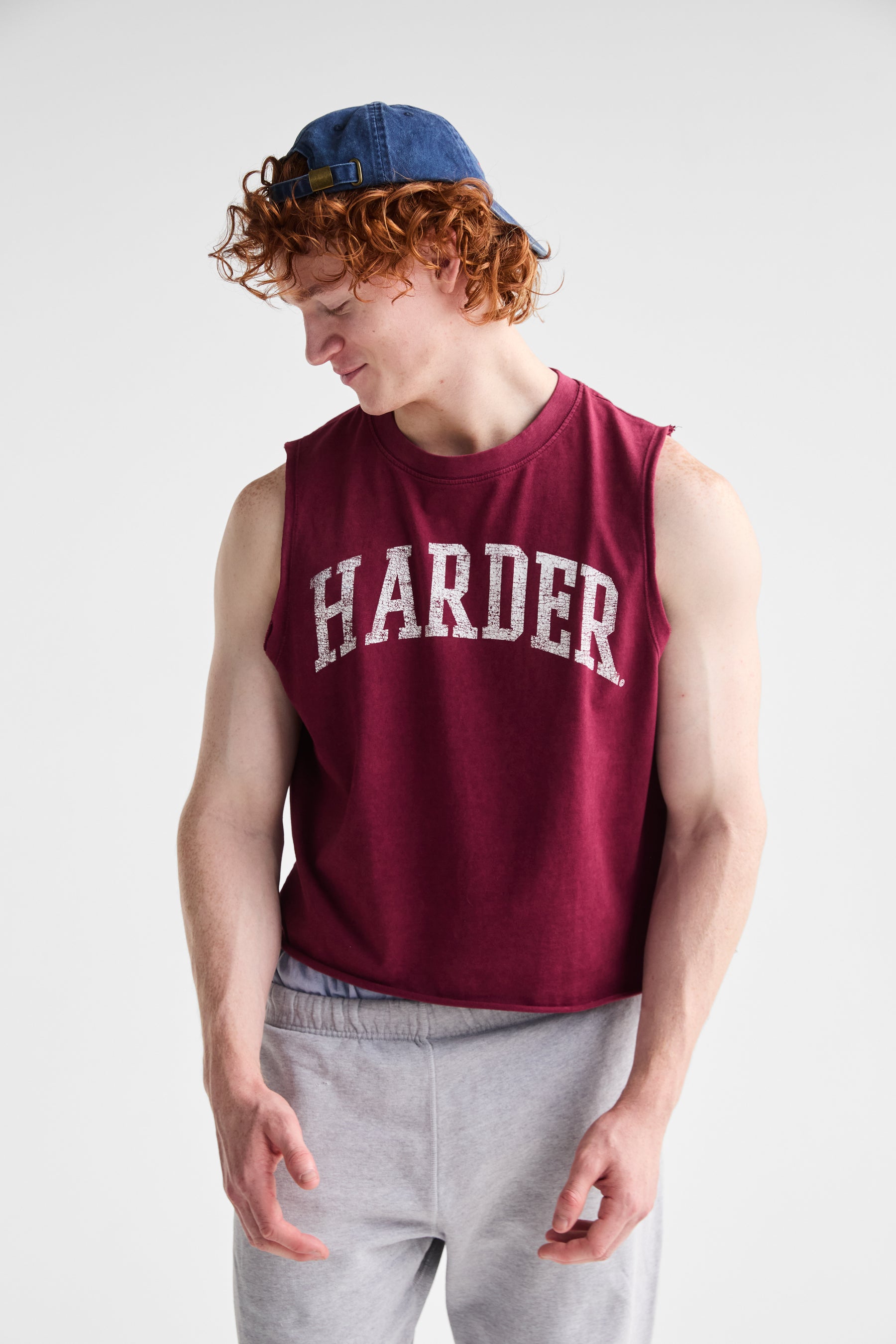 Harder Cropped Tank | Burgundy