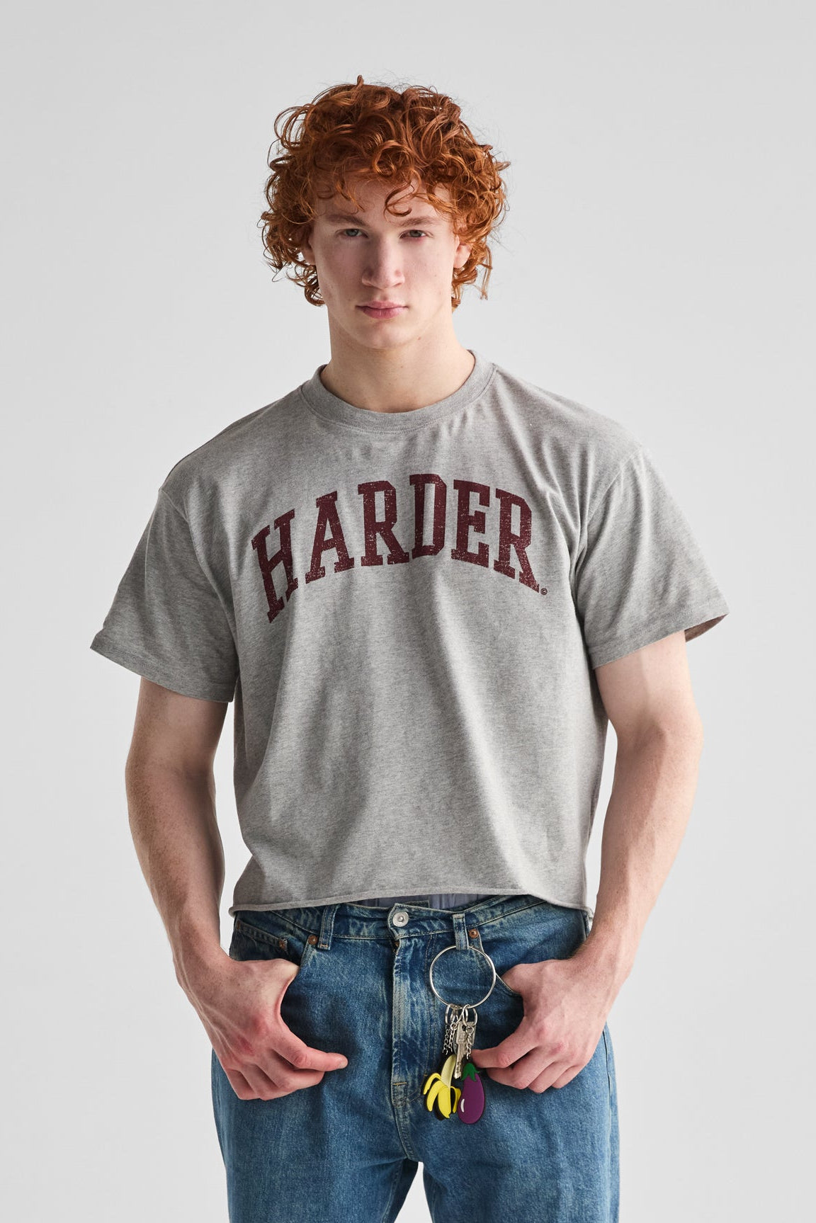 Harder Cropped Tee | Grey
