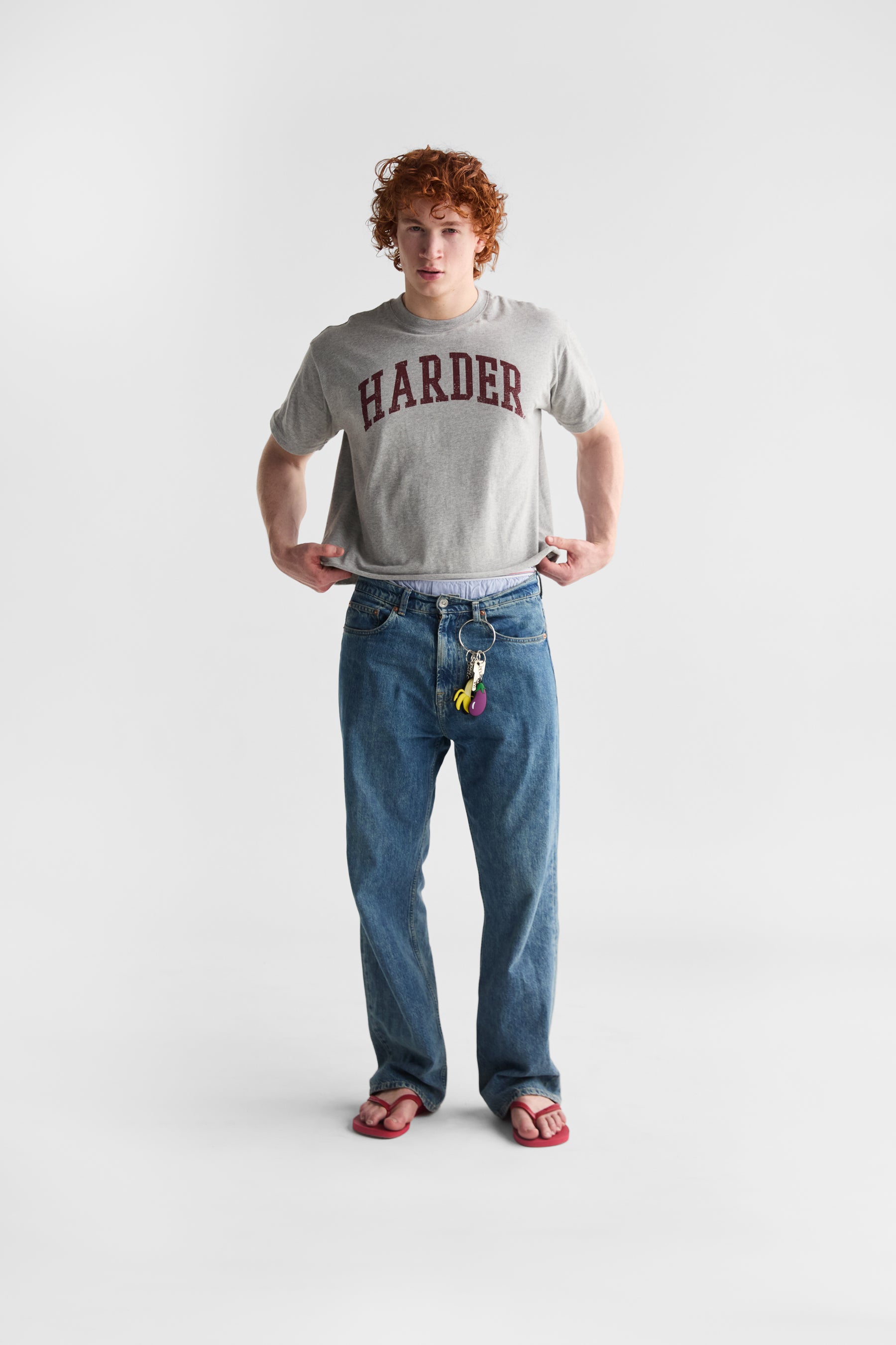 Harder Cropped Tee | Grey