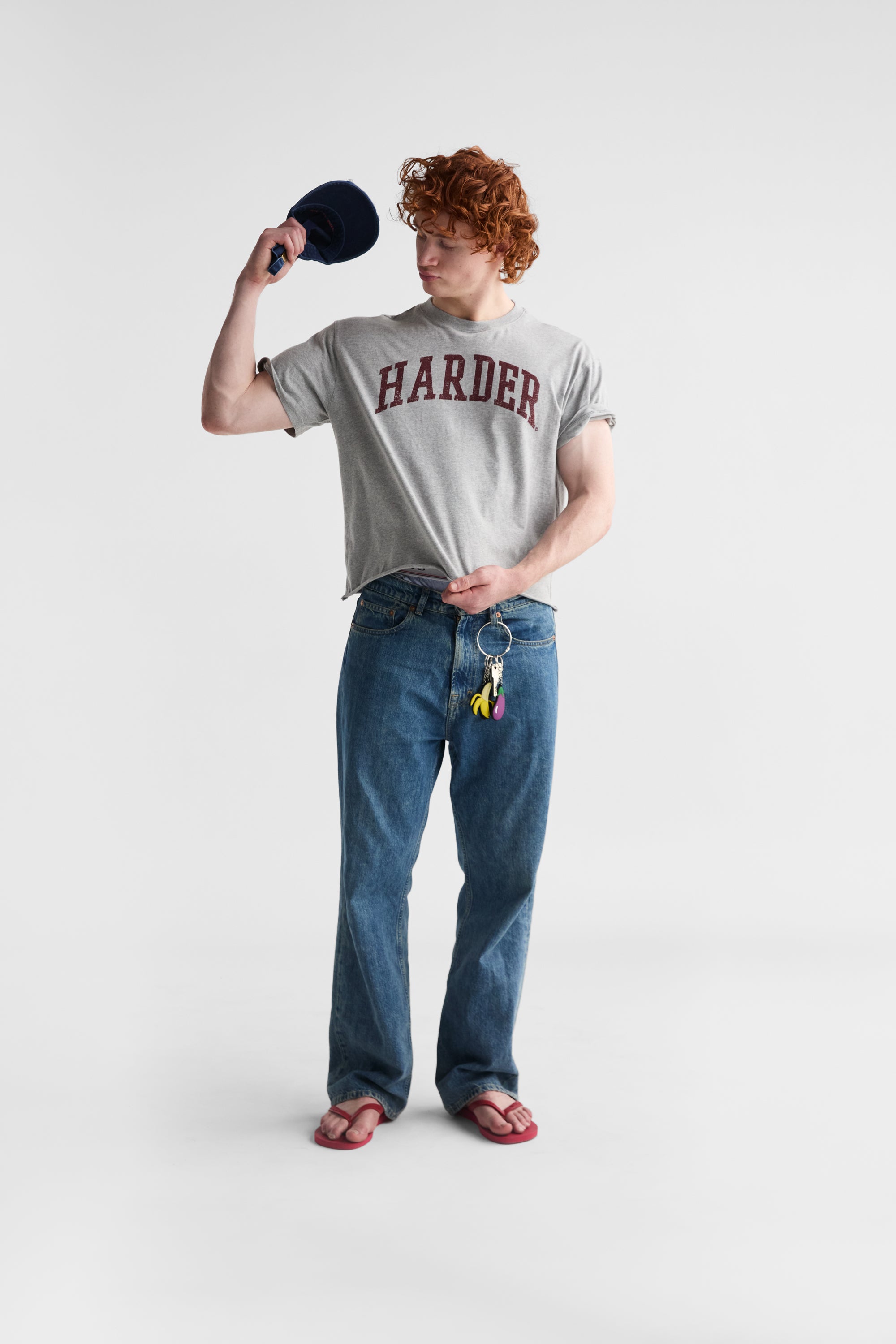 Harder Cropped Tee | Grey