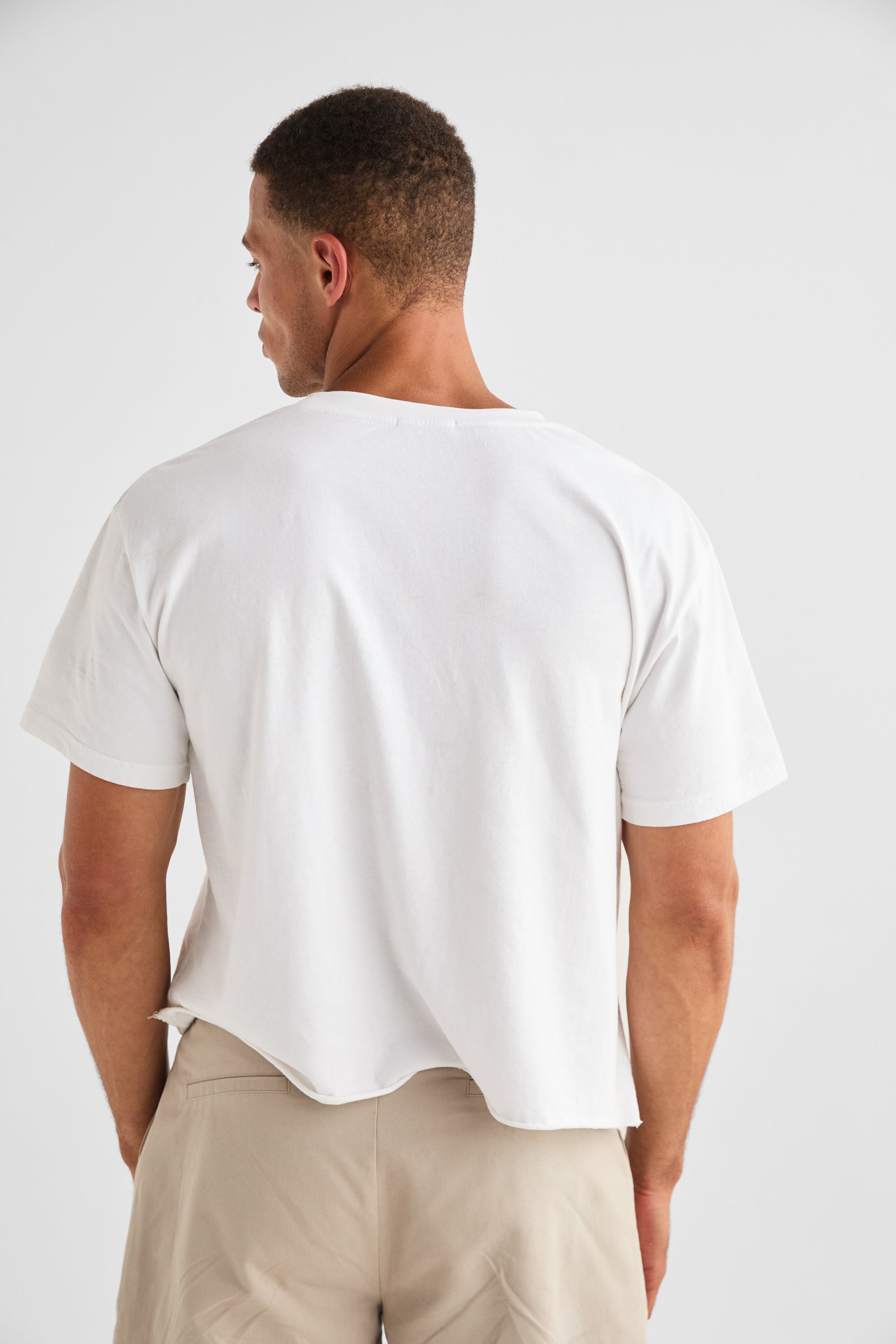XXL Cropped Tee | White